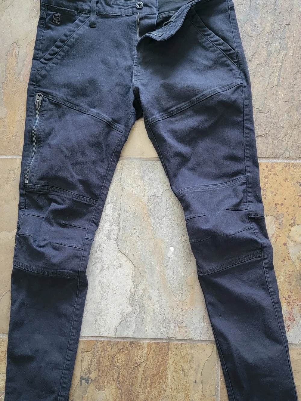 G-Star RACKAM DC Zip Men’s Skinny Jeans in Black Stretch MOTO 33/34